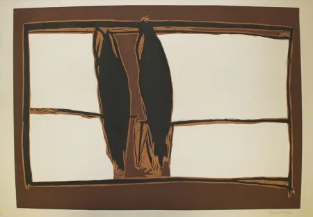 Linoincisione Hernandez Pijuan - Des de la finestra I (From the Window I)