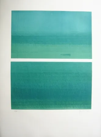 Incisione Hernandez Pijuan - Doble paisatge