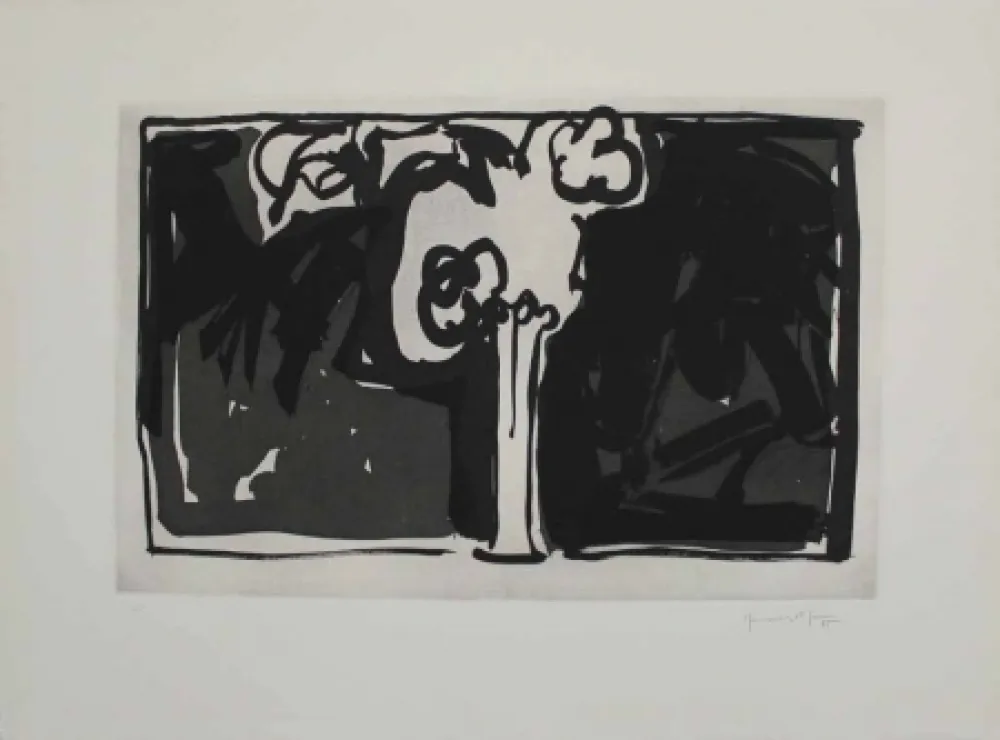 Acquatinta Hernandez Pijuan - Flors I