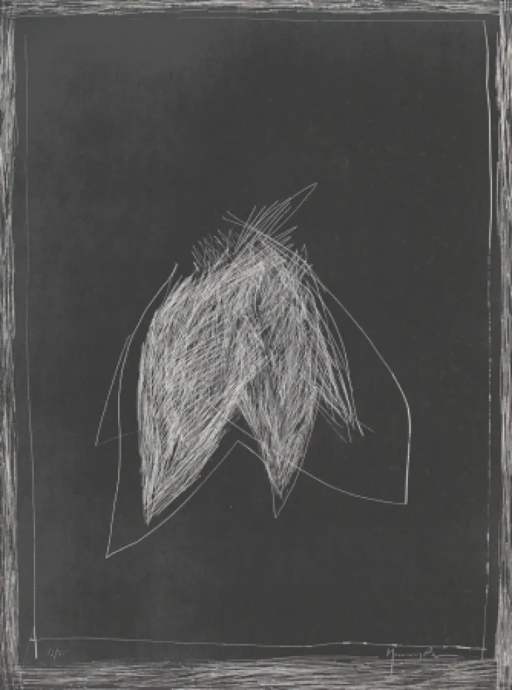 Litografia Hernandez Pijuan - Fulles III