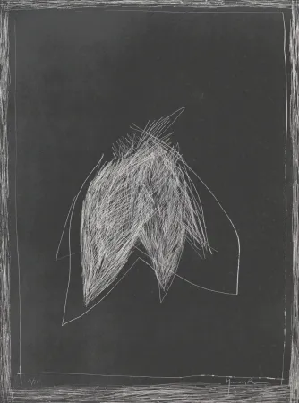 Litografia Hernandez Pijuan - Fulles III