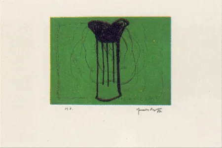 Multiplo Hernandez Pijuan - Gerro i flor sobre verd