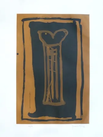 Acquatinta Hernandez Pijuan - Gerro ocre