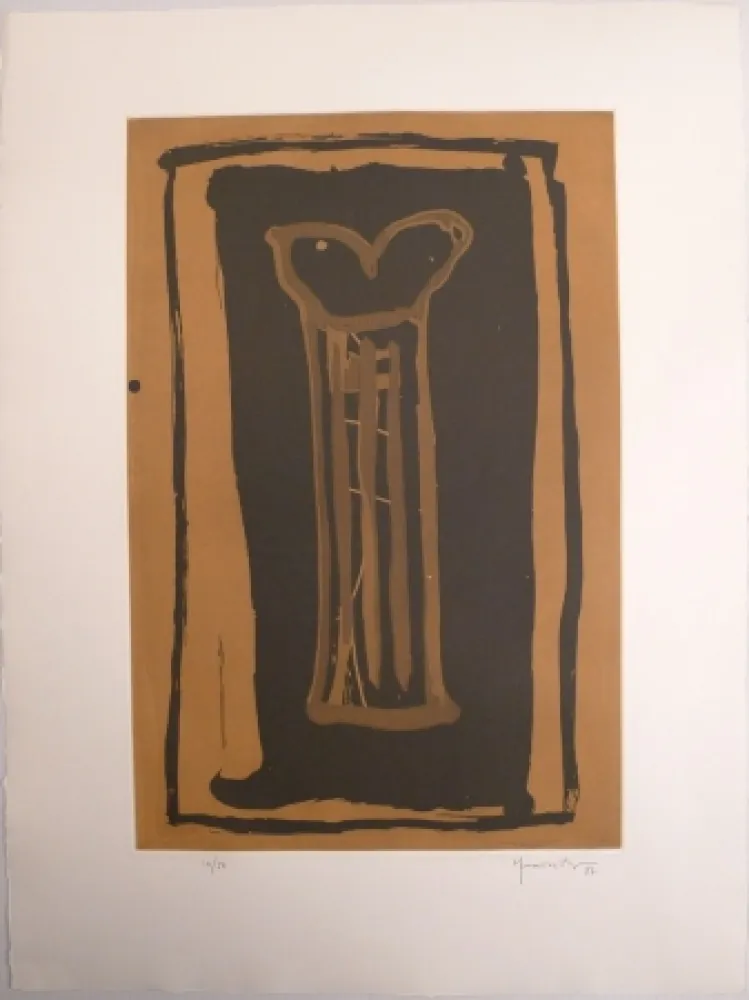 Acquatinta Hernandez Pijuan - Guerro Ocre