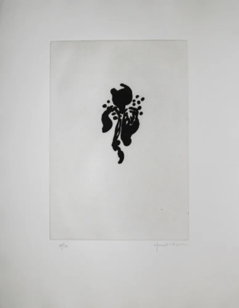 Acquatinta Hernandez Pijuan - Iris negre I (Black Iris I)