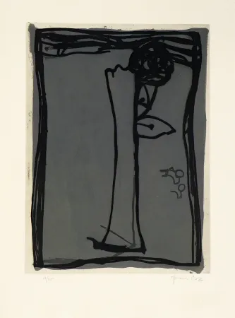 Incisione Hernandez Pijuan - Jarro con rosa