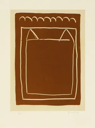 Incisione Hernandez Pijuan - La casa desde la que se divisa el campo IV