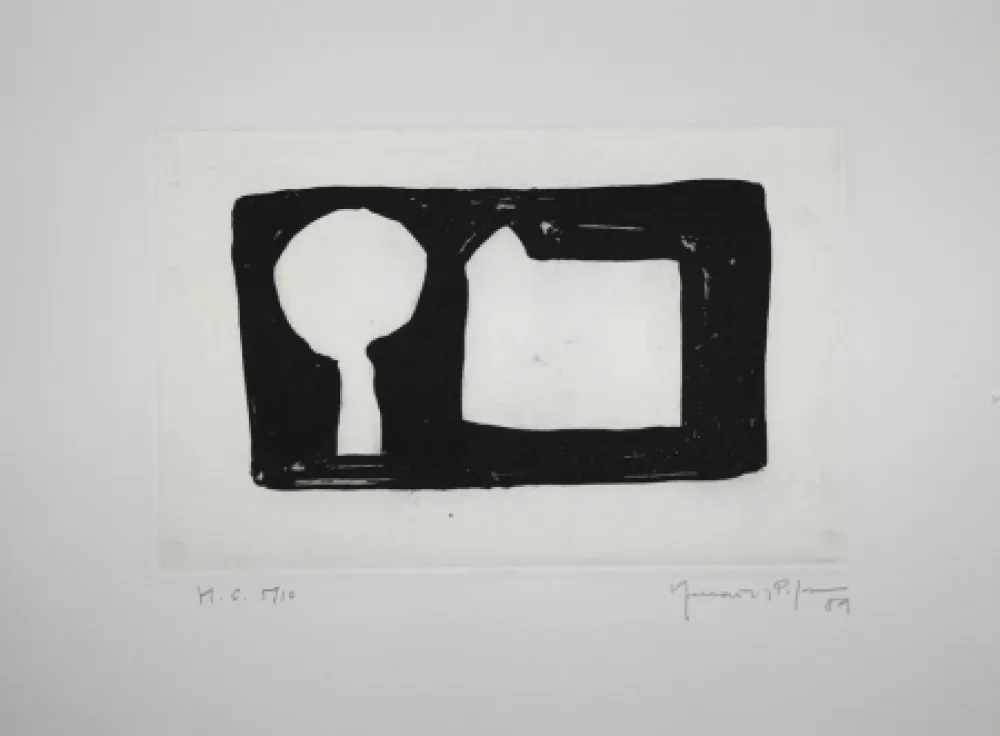 Acquatinta Hernandez Pijuan - La morera i la casa