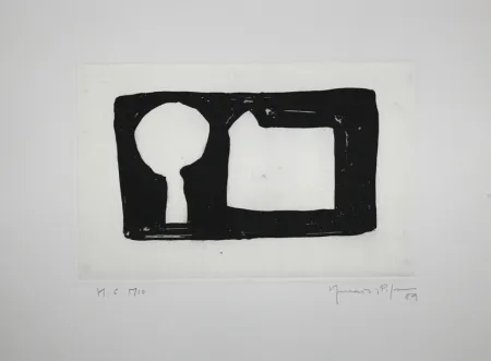 Acquatinta Hernandez Pijuan - La morera i la casa