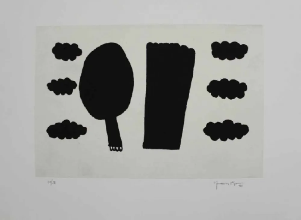 Acquatinta Hernandez Pijuan - Memòria de la Segarra II