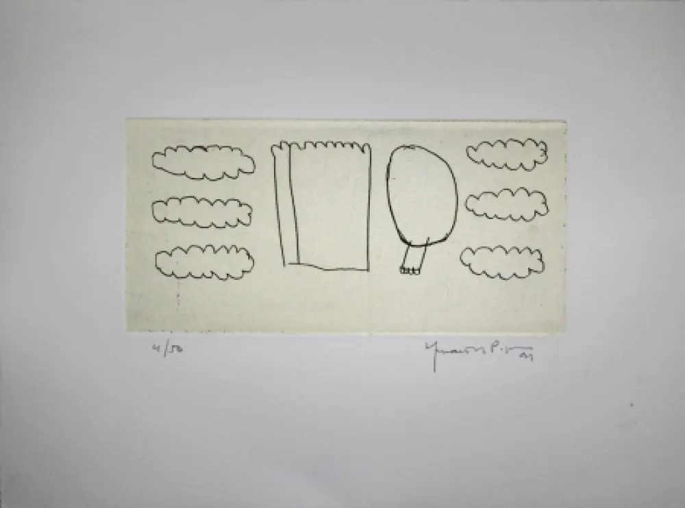 Incisione Hernandez Pijuan - Memòria de la Segarra V