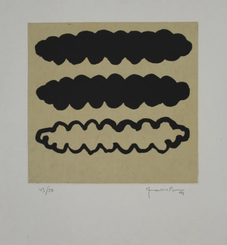 Acquatinta Hernandez Pijuan - Núvols IV