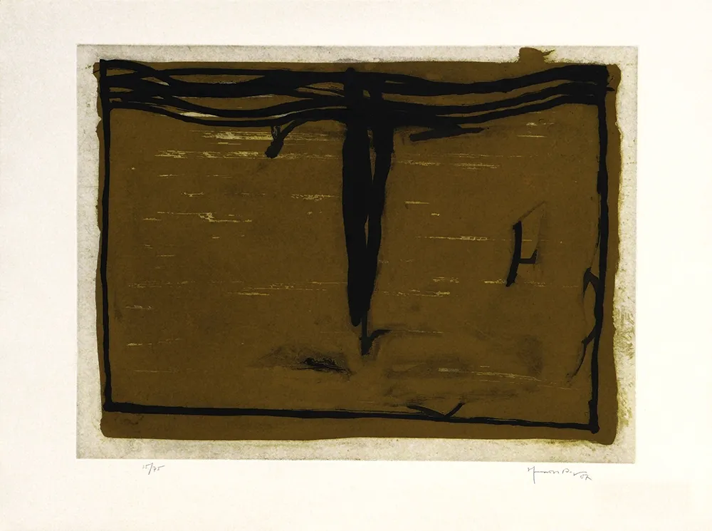 Incisione Hernandez Pijuan - Paisaje con ciprés