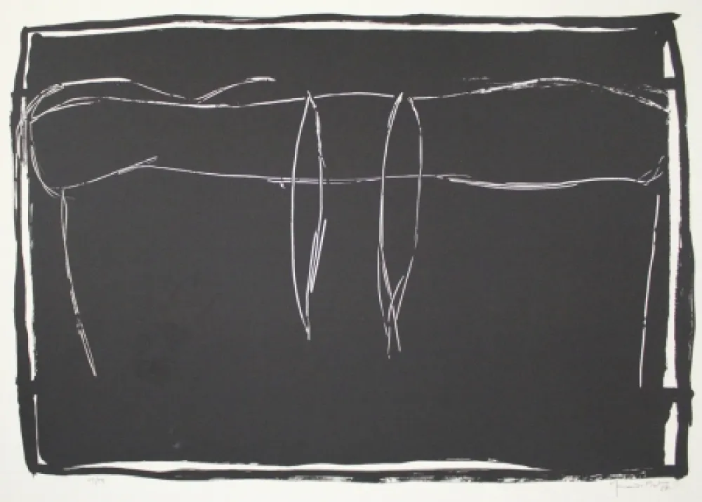 Litografia Hernandez Pijuan - Paisatge 4 / Landscape 4