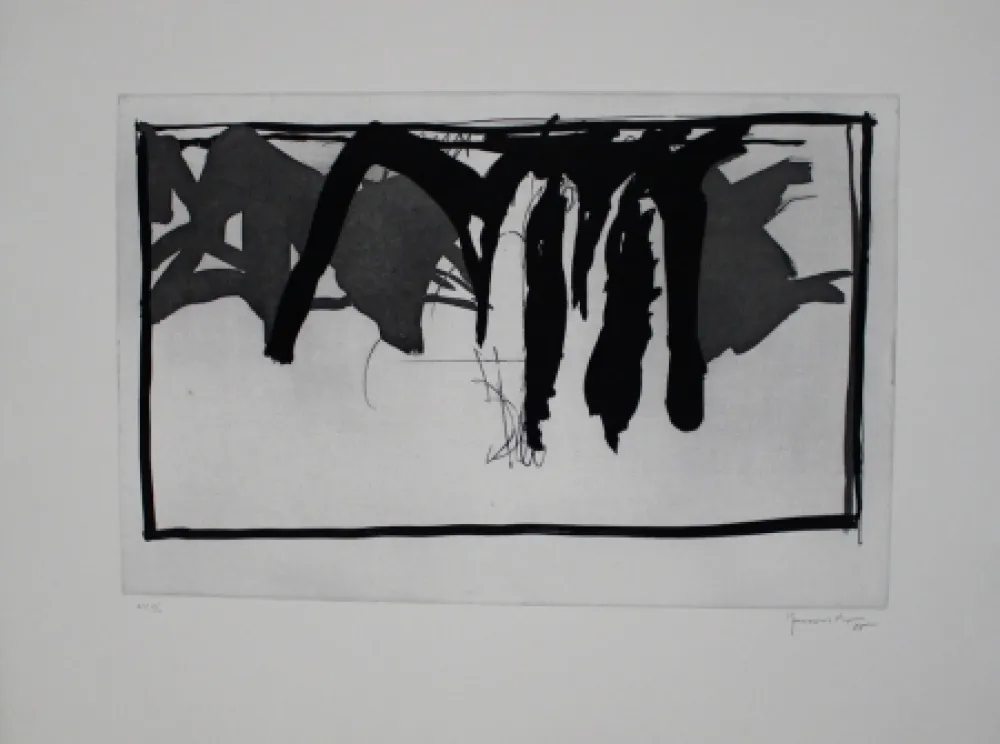 Acquaforte E Acquatinta Hernandez Pijuan - Paisatge amb xiprers I