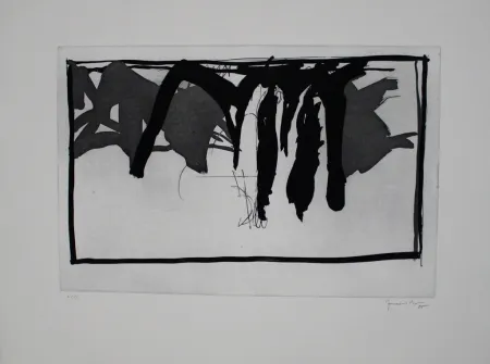 Acquaforte E Acquatinta Hernandez Pijuan - Paisatge amb xiprers I