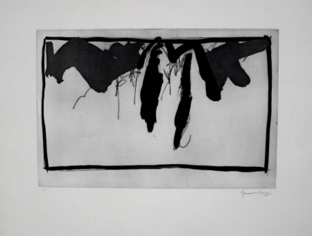 Acquaforte E Acquatinta Hernandez Pijuan - Paisatge amb xiprers II / Landscape with Cypresses II