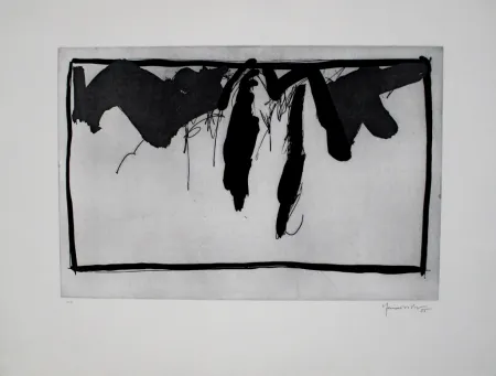 Acquaforte E Acquatinta Hernandez Pijuan - Paisatge amb xiprers II / Landscape with Cypresses II