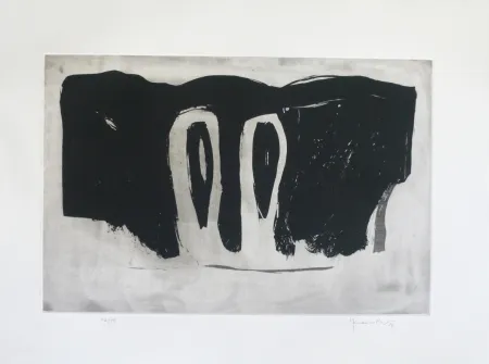 Acquatinta Hernandez Pijuan - Xiprers en el paisatge