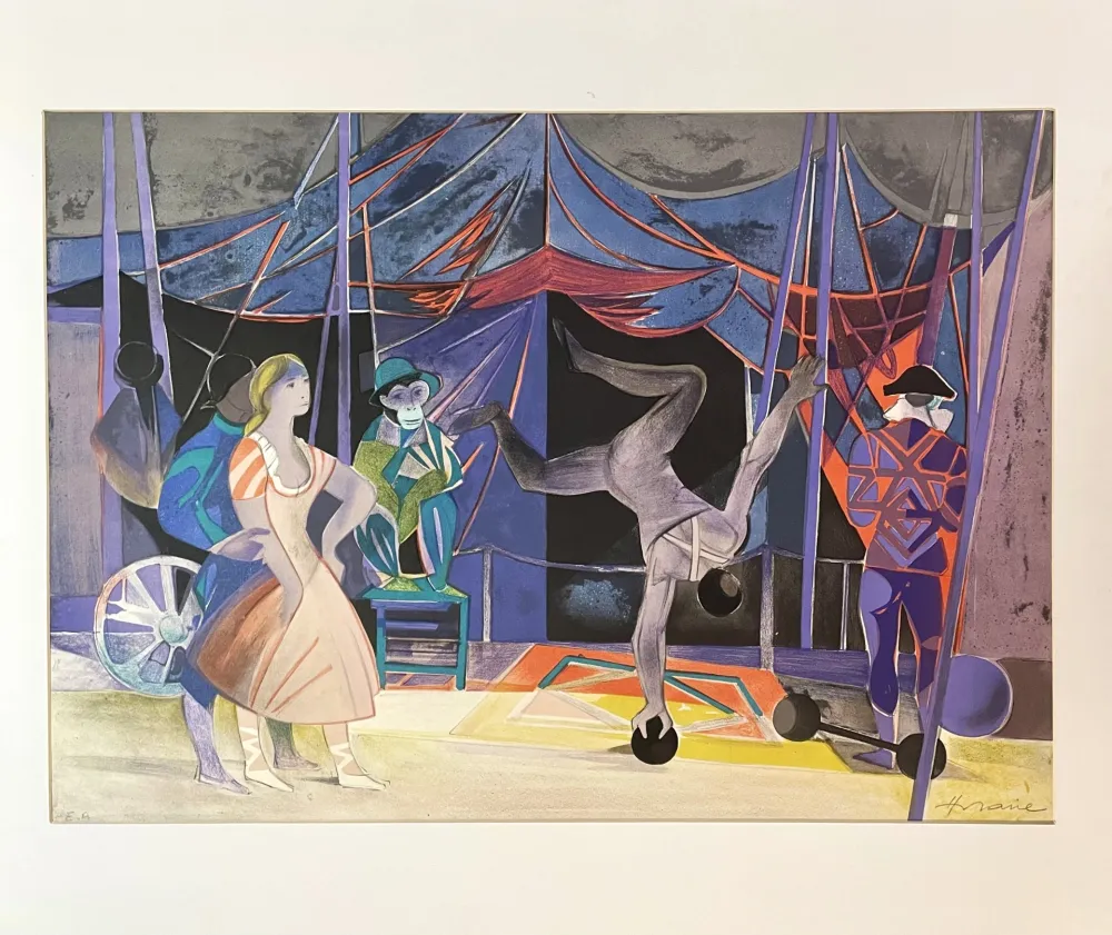 Litografia Hilaire - Les Saltimbanques