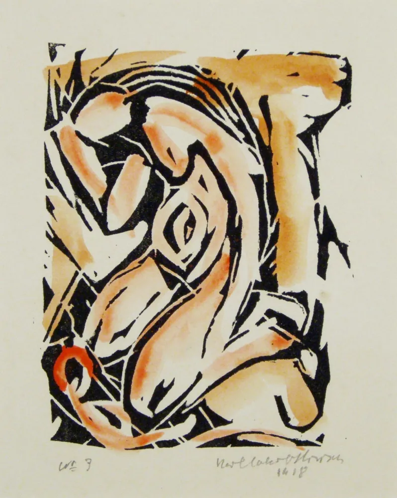 Incisione Su Legno Hirsch - Madonna