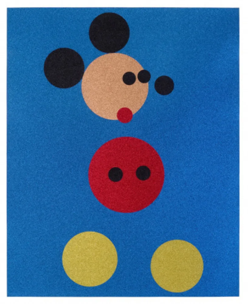 Serigrafia Hirst - Large Mickey - Blue Glitter