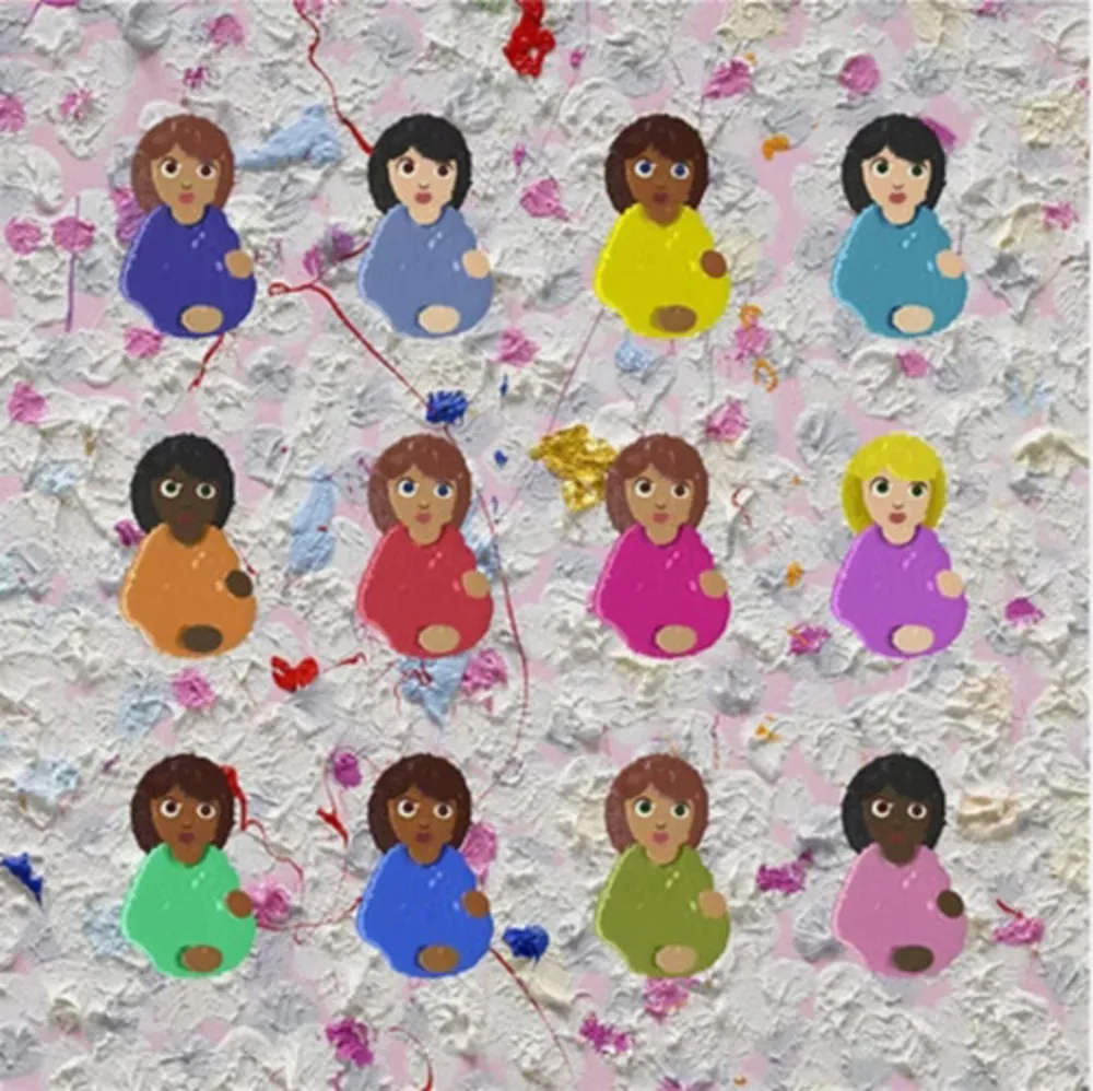 Multiplo Hirst - Signed Great Expectations Print (Reverence Painting Background)