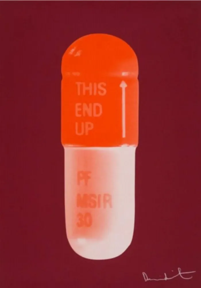 Serigrafia Hirst - The Cure (Sienna Red/Tangerine/Light Tangerine)