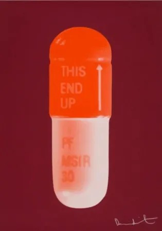 Serigrafia Hirst - The Cure (Sienna Red/Tangerine/Light Tangerine)