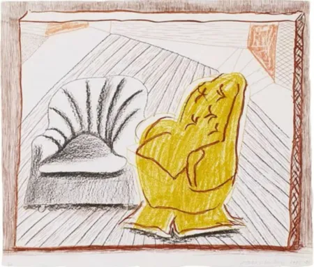 Litografia Hockney - A Picture of Two Chairs