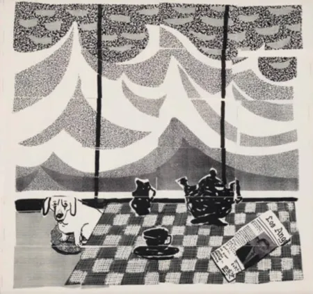 Multiplo Hockney - Breakfast with Stanley in Malibu