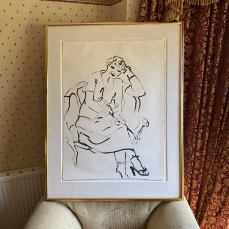 Litografia Hockney -  Celia Inquiring