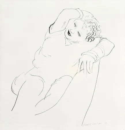 Litografia Hockney - Celia Reclining