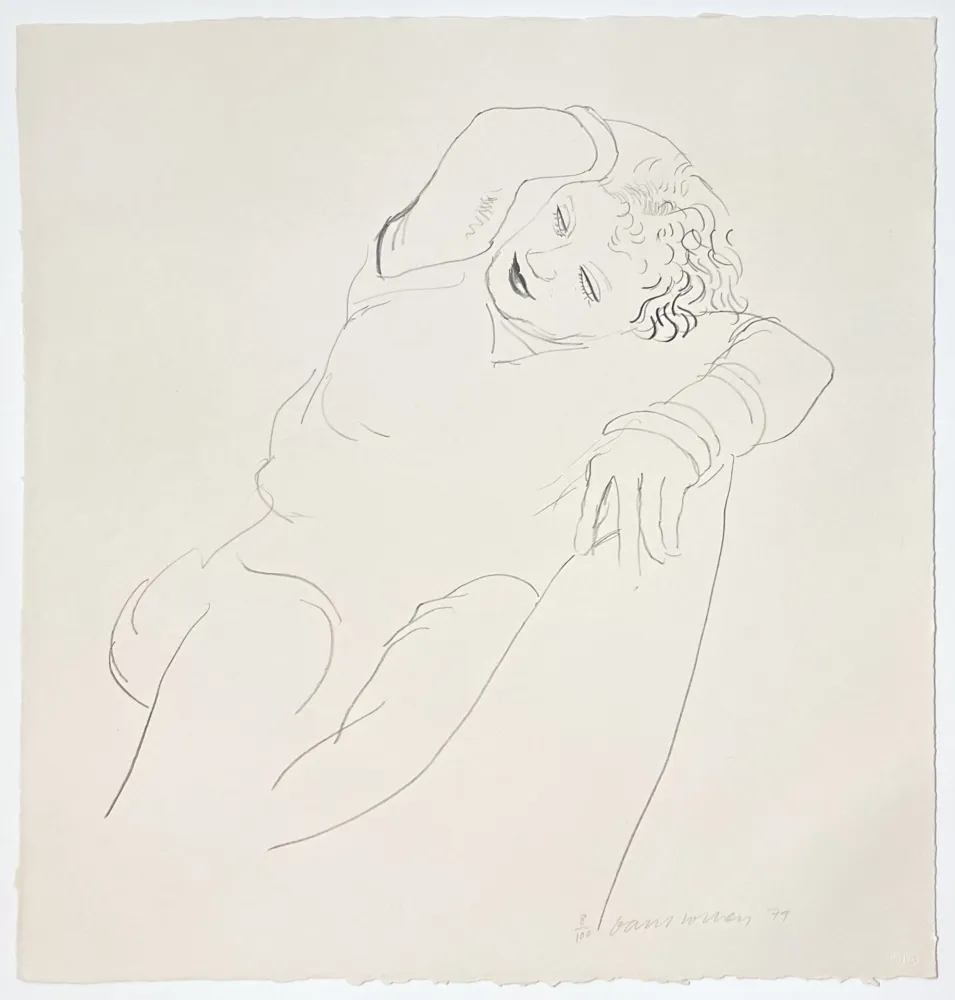 Litografia Hockney - Celia Reclining