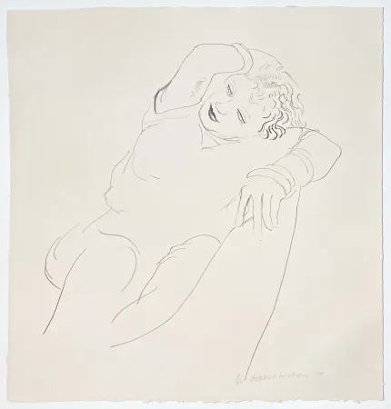 Litografia Hockney - Celia Reclining