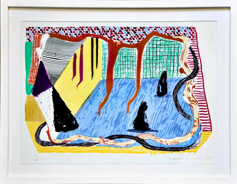 Litografia Hockney - Ink in the room