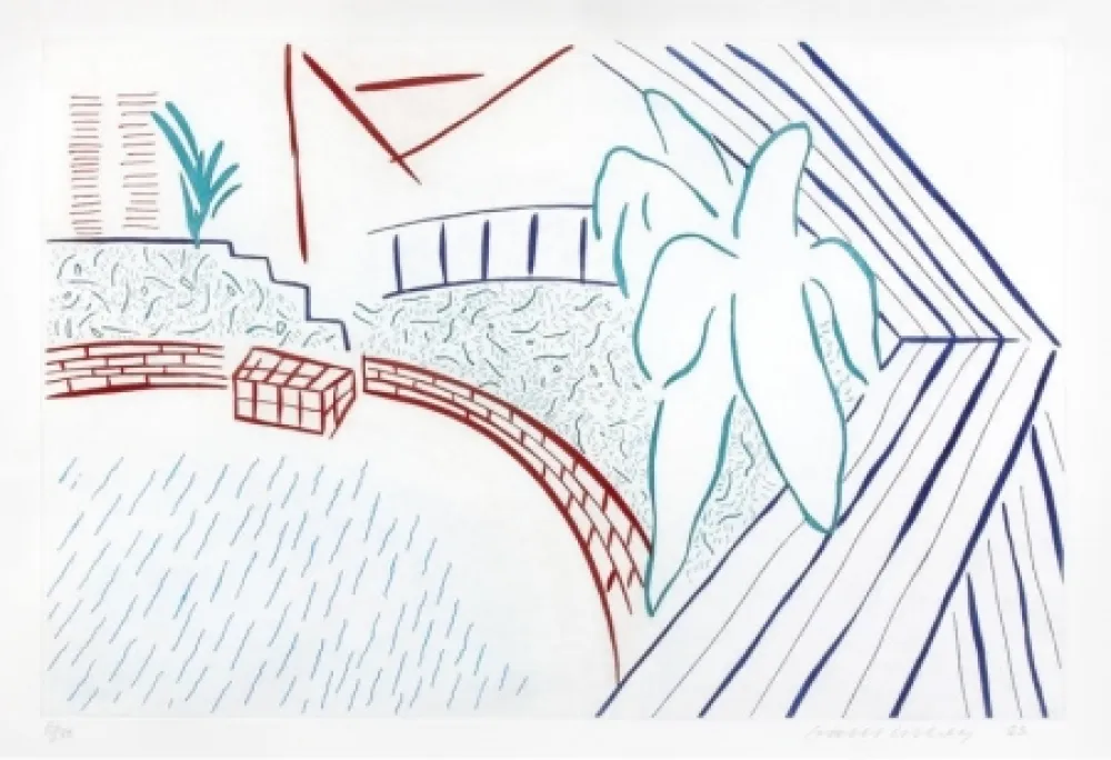 Acquatinta Hockney - My pool and terrace