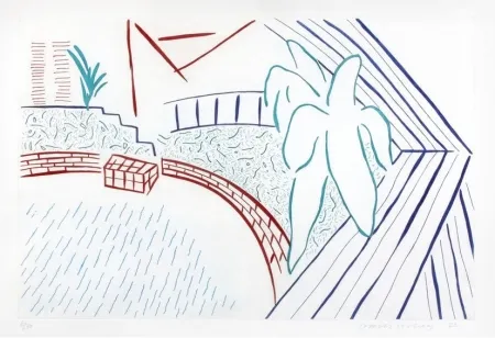 Acquatinta Hockney - My pool and terrace