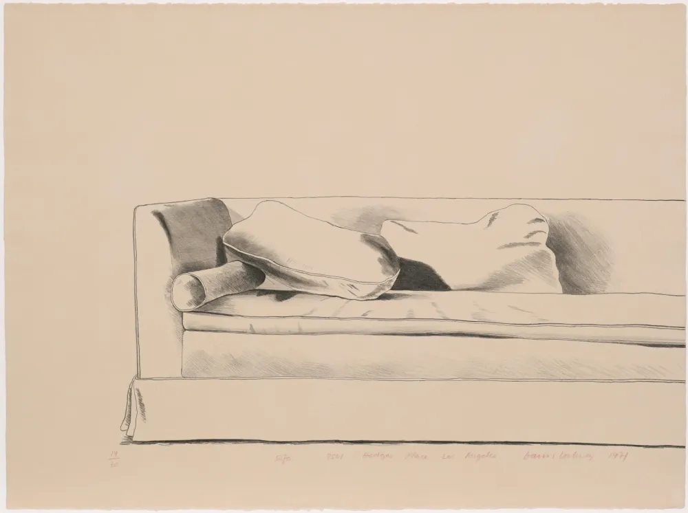 Litografia Hockney - Sofa 8501 Hedges Place Los Angeles