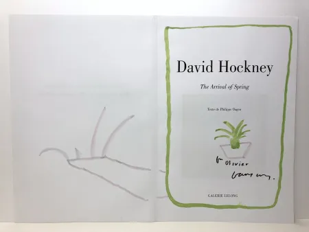 Non Tecnico Hockney - The arrival of the spring. Dessin à l'aquarelle. Signé