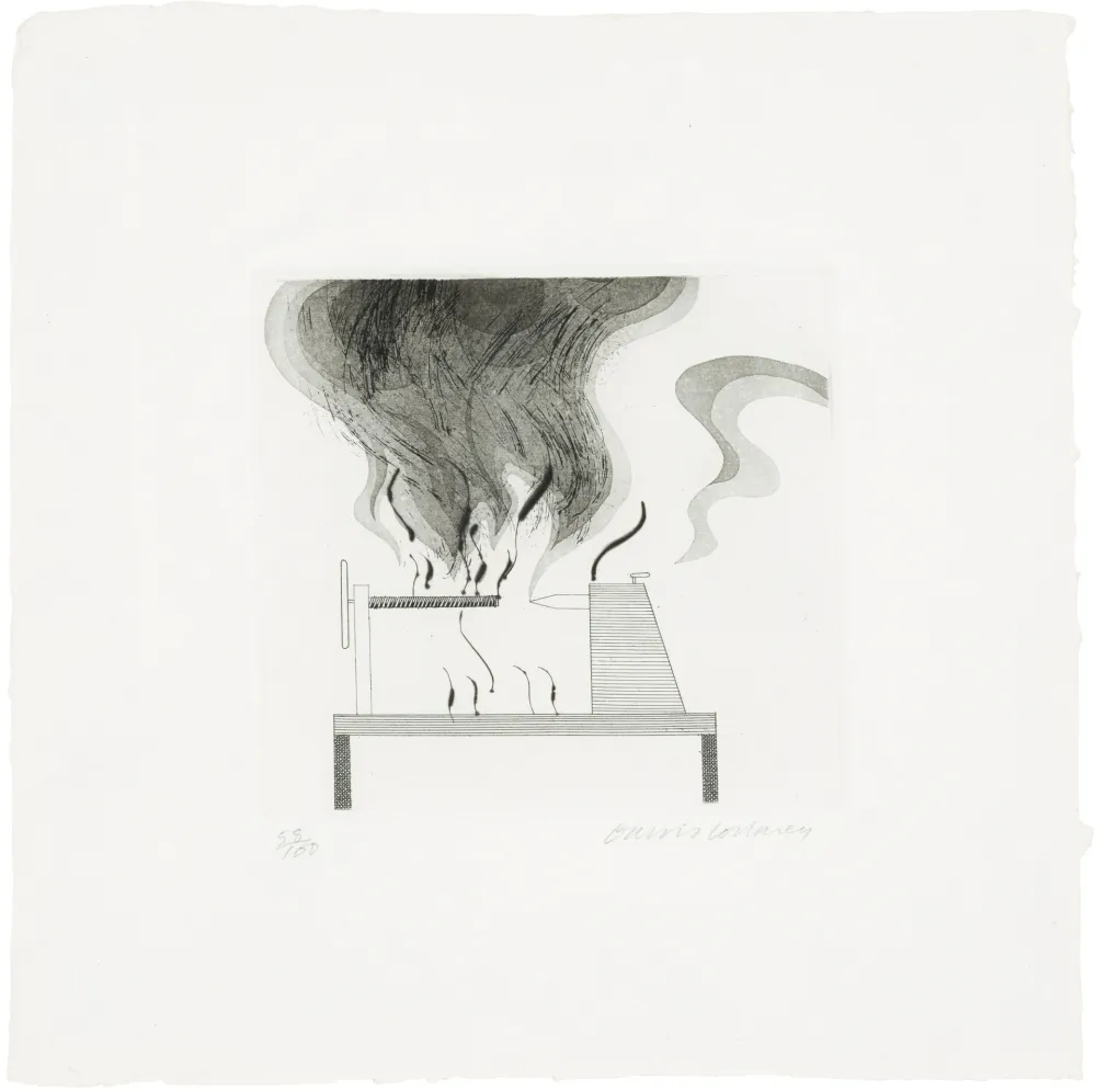 Multiplo Hockney - The Lathe and Fire