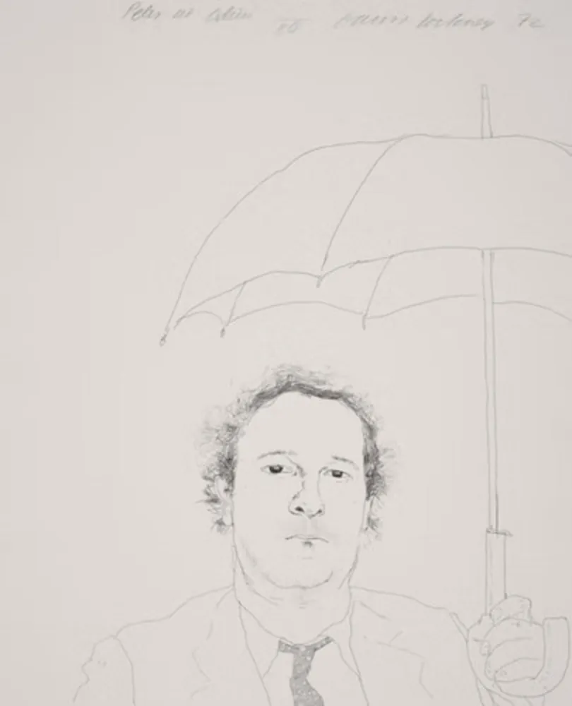 Acquaforte E Acquatinta Hockney - The Restaurateur - Peter At Odins