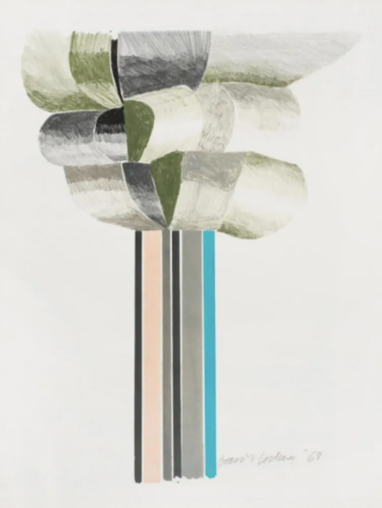 Litografia Hockney - Trees