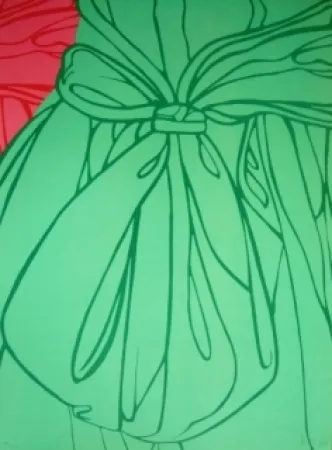 Litografia Hoyos - Nudo ma vestido di Mahanasita - 1 