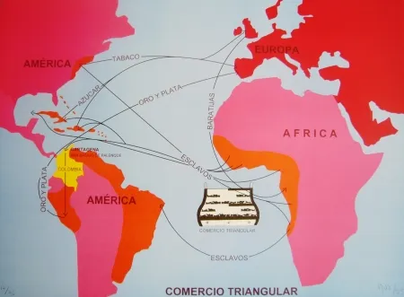 Litografia Hoyos -  Triangulo Comercial 