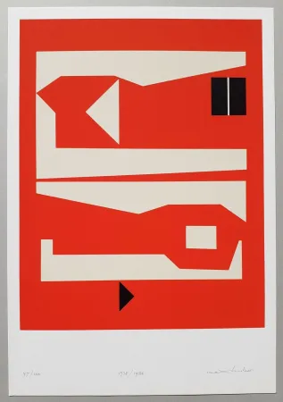 Serigrafia Huber - Komposition rot-weiss-schwarz
