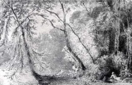 Incisione Huet - Baigneuses