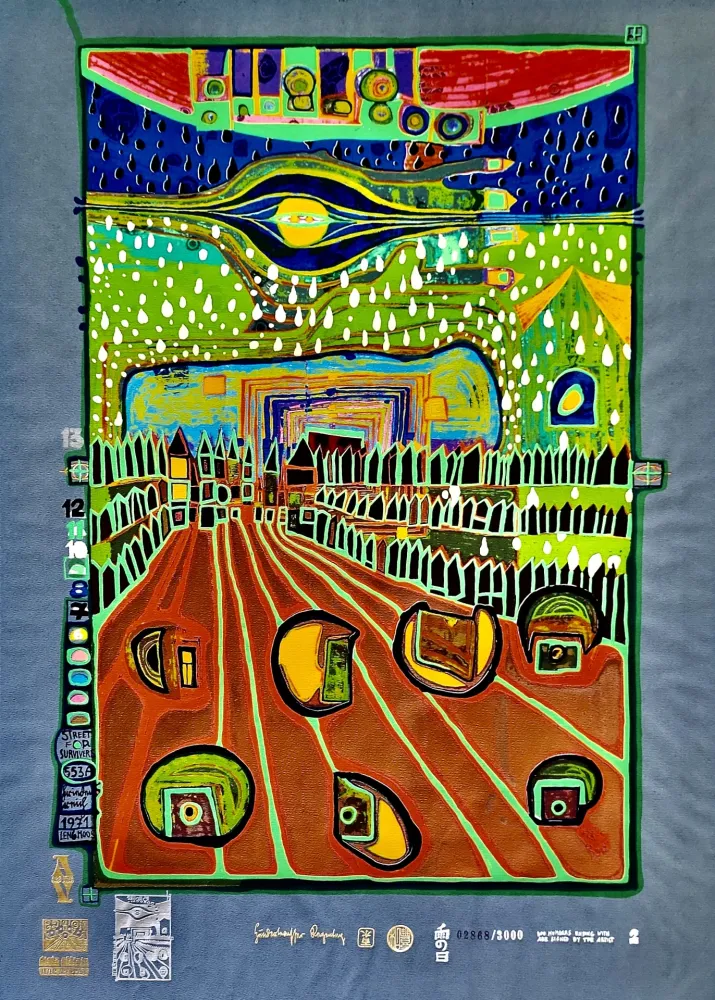 Serigrafia Hundertwasser - Strasse der Überlebenden