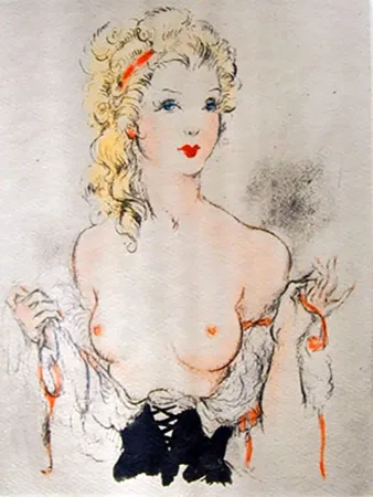 Libro Illustrato Icart - Andréa de Nerciat : FÉLICIA OU MES FREDAINES. 20 eaux-fortes par Louis Icart (1947).