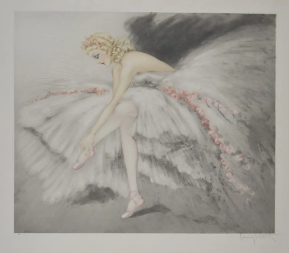 Incisione Icart - Fair Dancer, Music Hall